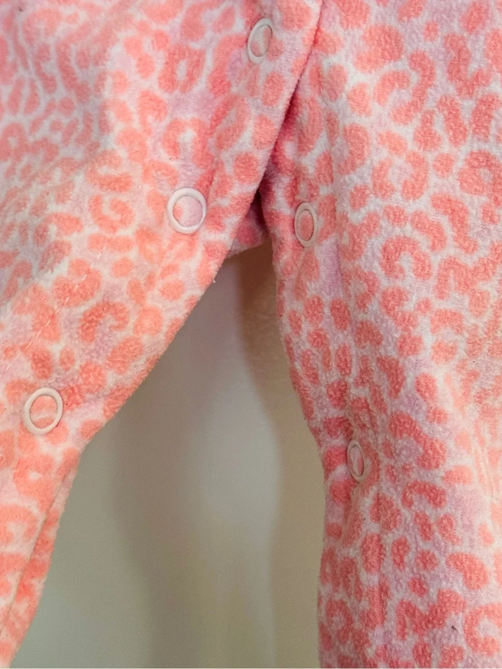Carter's Pink Leopard Print Cat Face Footed Baby Long Fleece Sleeper 6 Mo